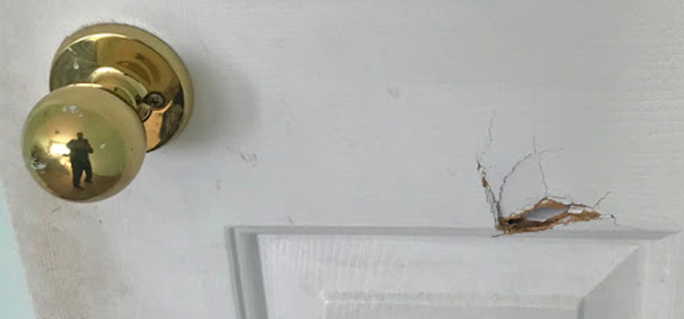 interior door hole repair Wright
